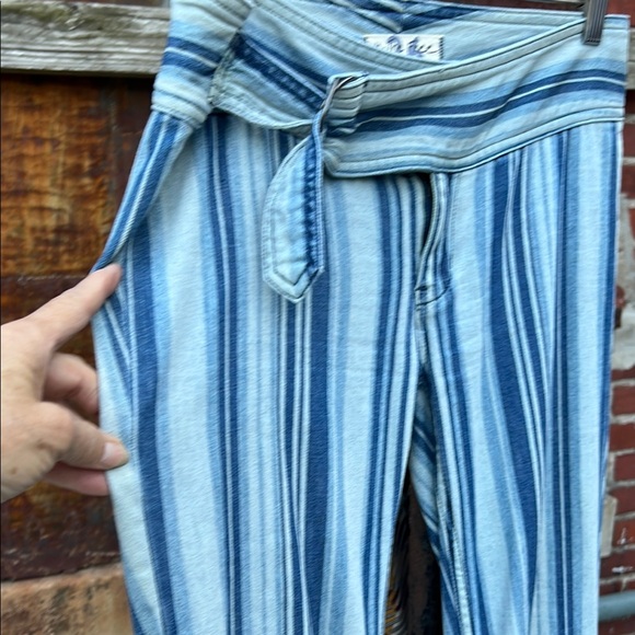FP Striped Blue and White Flared Jeans (Very 70’s) - Picture 3 of 8